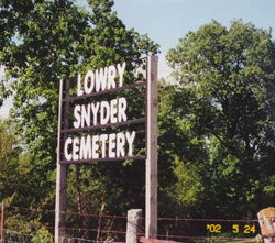 Lowry Cemetery, aka Lowry-Snyder Cemetery